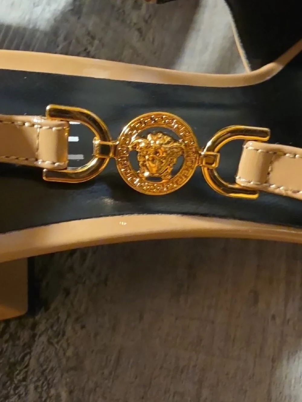 Versace Blush Leather Slingback Pump Size 9.5